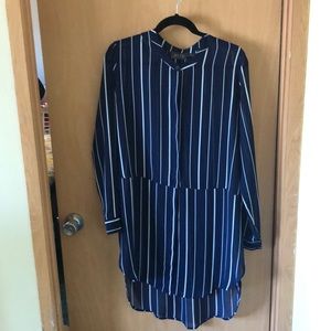 ASTR Long sheer blue blouse